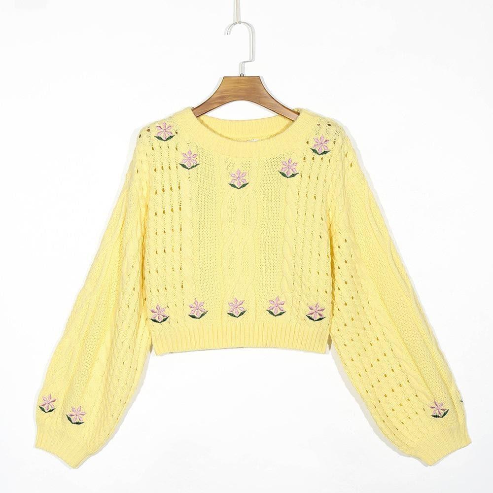 woman's sweater embroidery top