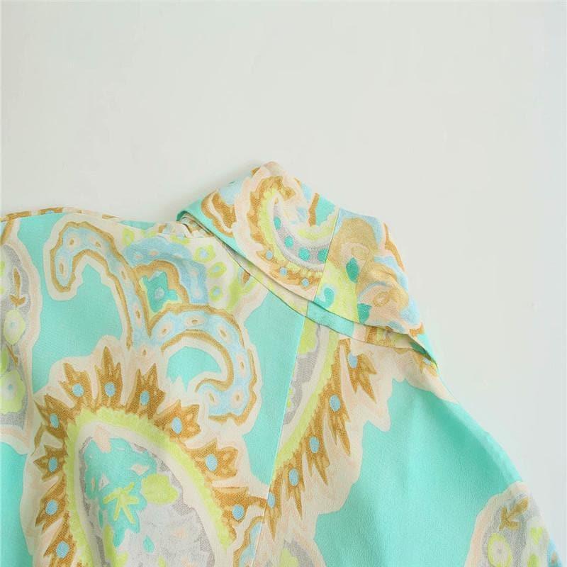 vintage belted blouse