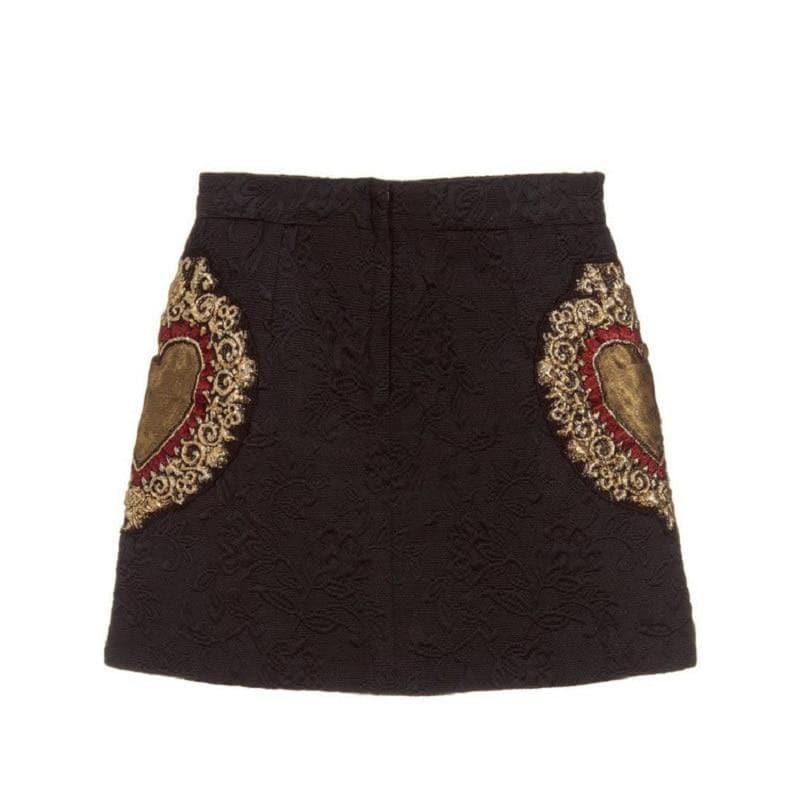 vintage heart skirt embroidery