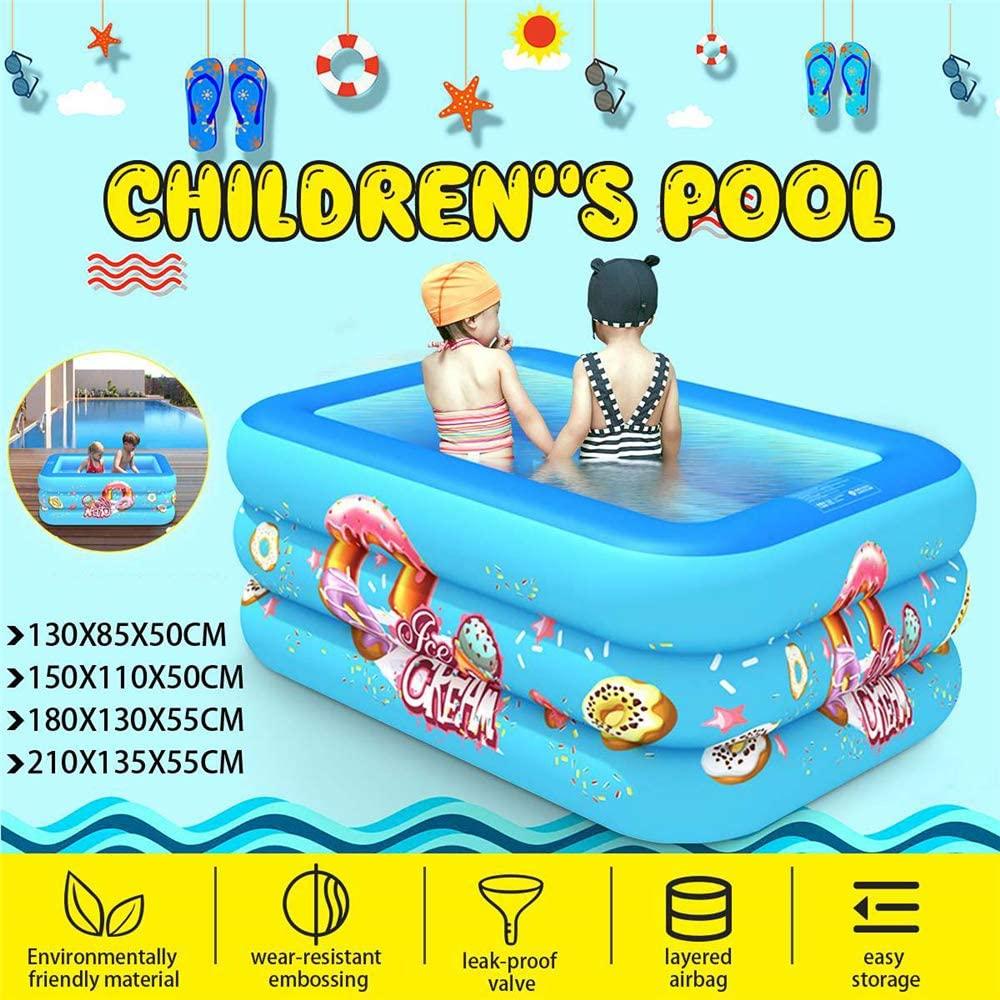 ZYLEDW Inflatable Pool Baby Swimming Pool, Outdoor Paddling Pool with Inflatable Base, Easy to Assemble, for Kids and Adults Entertainment for Garden, Backyard, Outdoor