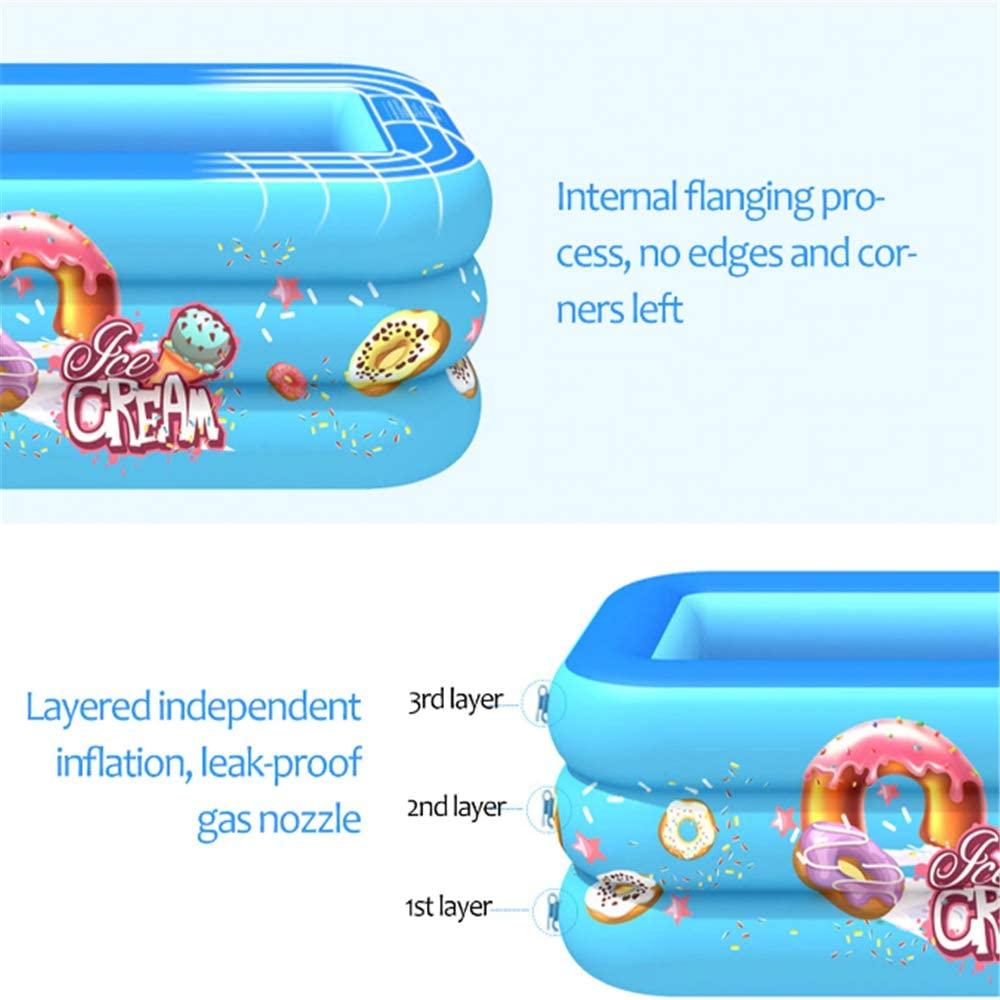 ZYLEDW Inflatable Pool Baby Swimming Pool, Outdoor Paddling Pool with Inflatable Base, Easy to Assemble, for Kids and Adults Entertainment for Garden, Backyard, Outdoor