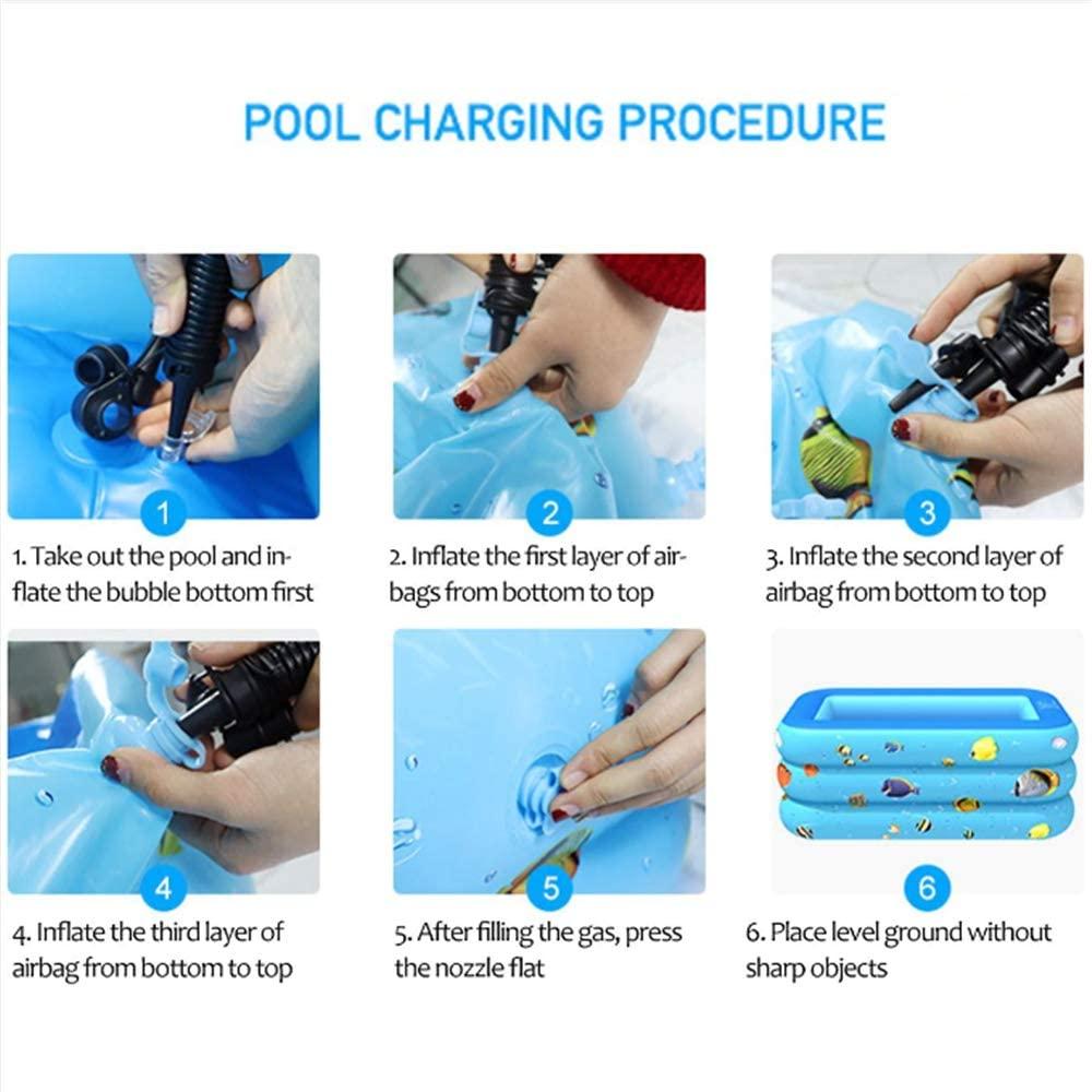ZYLEDW Inflatable Pool Baby Swimming Pool, Outdoor Paddling Pool with Inflatable Base, Easy to Assemble, for Kids and Adults Entertainment for Garden, Backyard, Outdoor