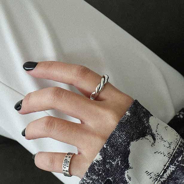 vintage butterfly 925 sterling silver adjustable ring