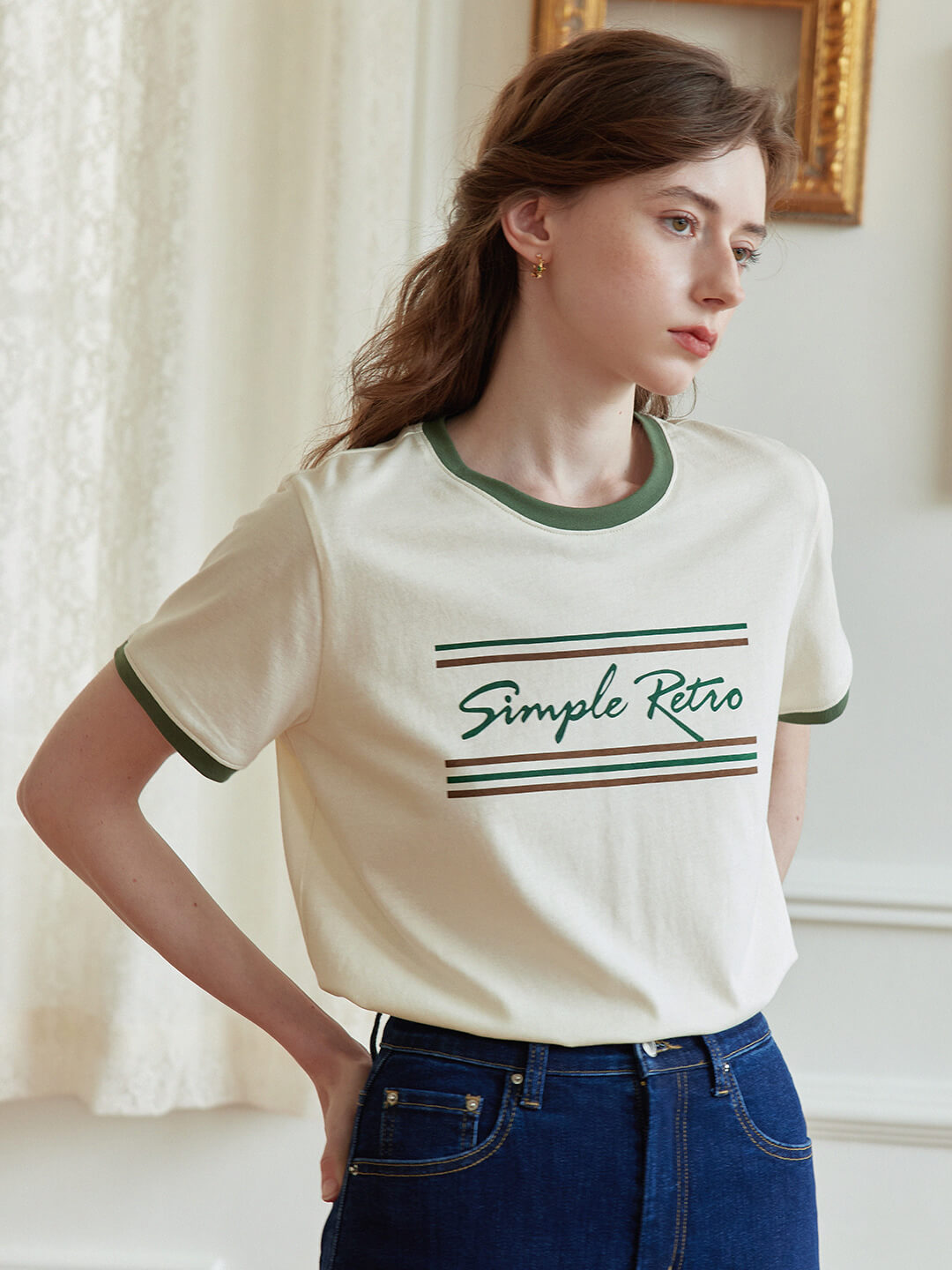 【Final Sale】Maya Logo Printed Vintage T-Shirt