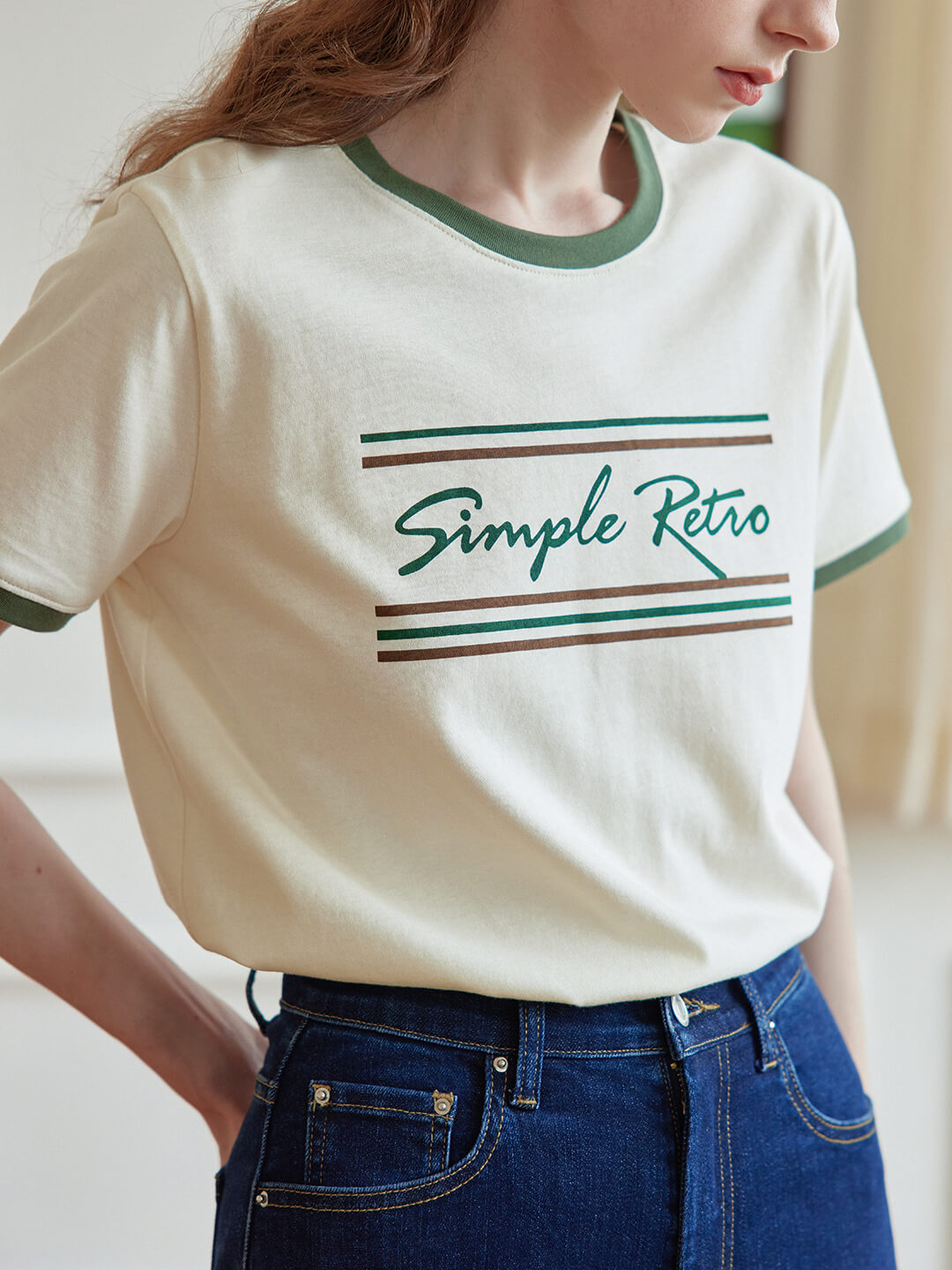 【Final Sale】Maya Logo Printed Vintage T-Shirt