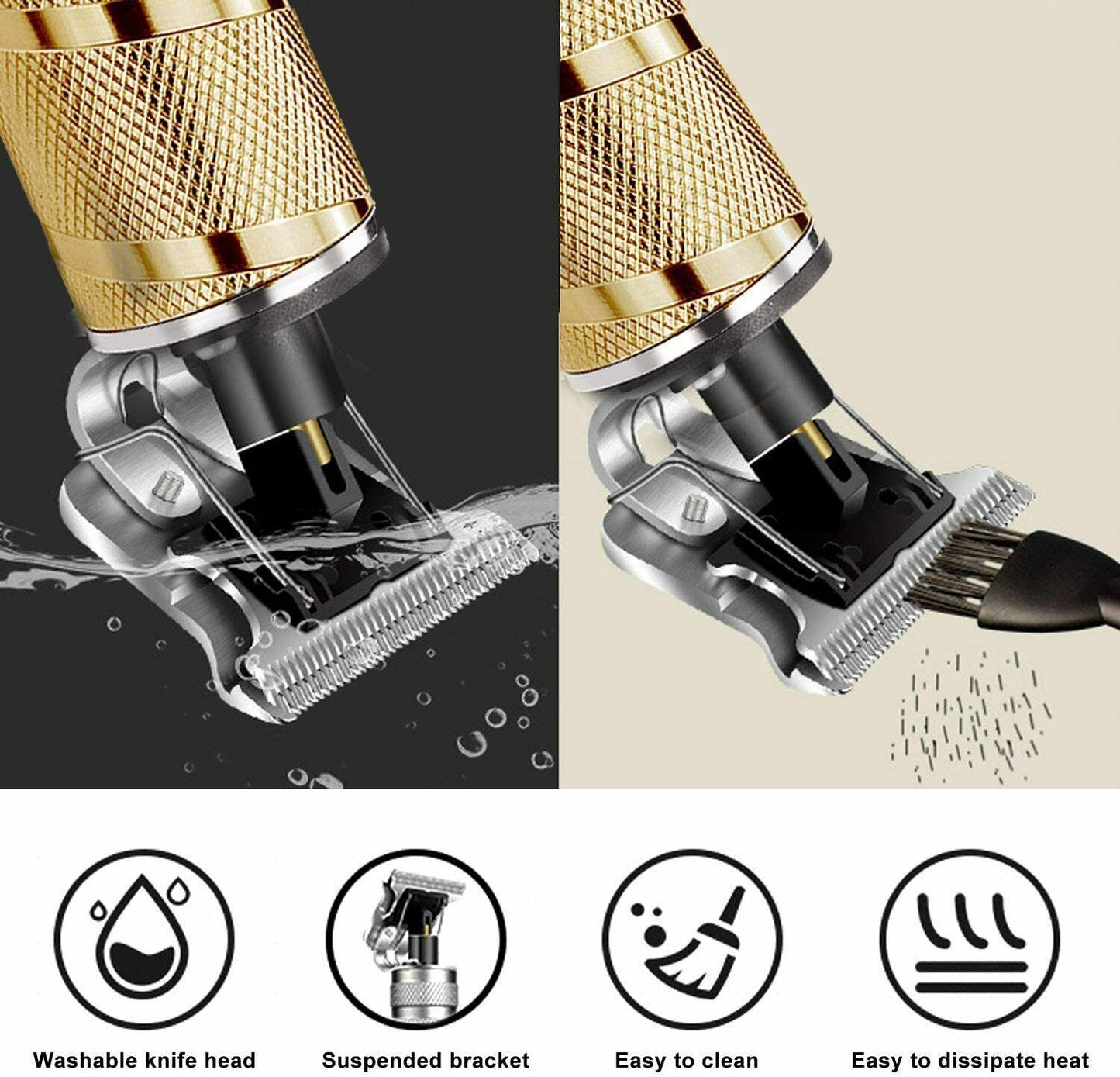Xnuoyo Electric Hair Clippers, Trimmer Professional Mens Barber Rechargable