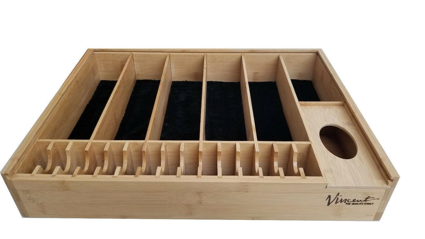 Vincent Nostalgic Barber Clipper Trimmer Blade Tool Case Vt10151 Wood