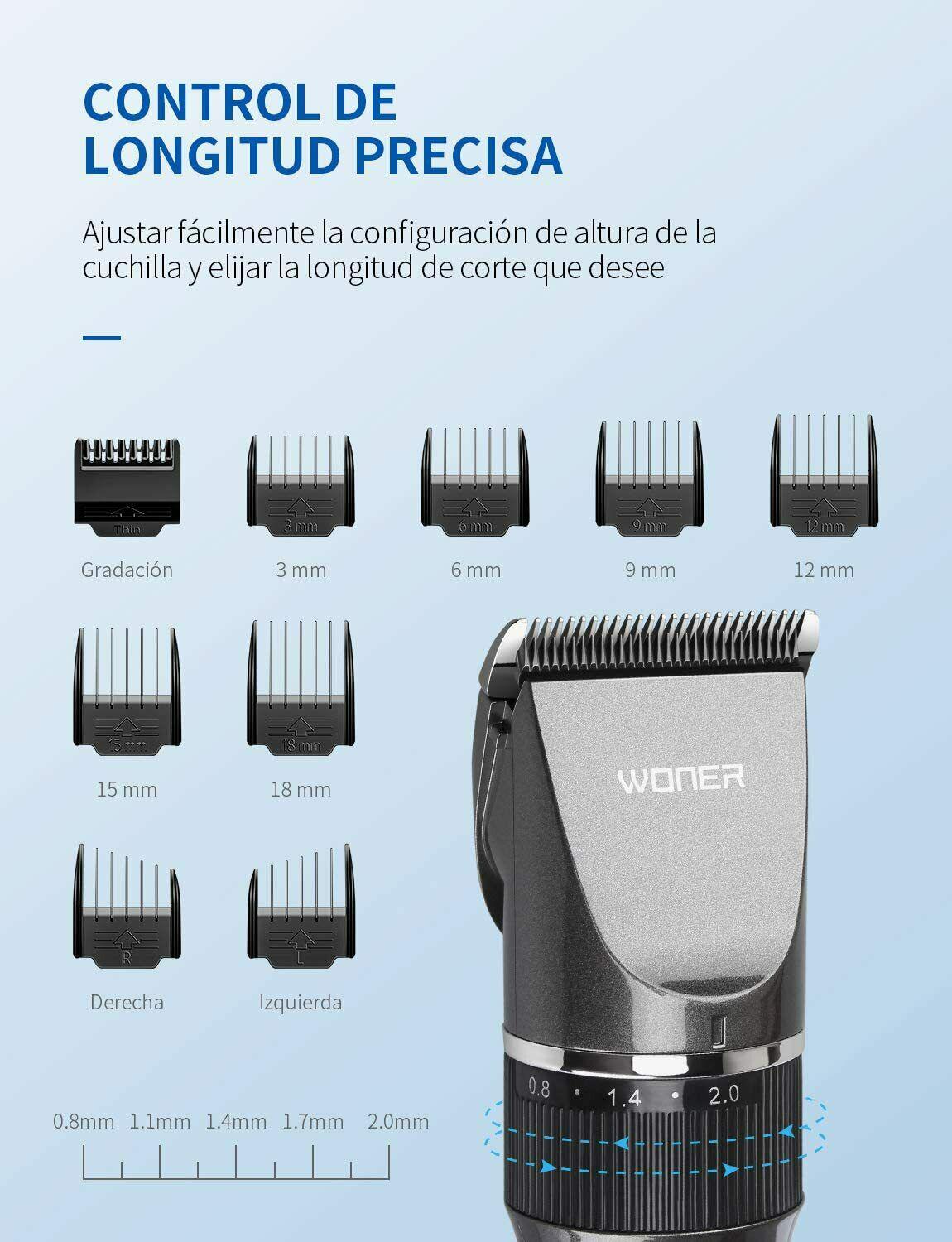 Woner Trimmer Professional Wireless Engine Silent Ceramic Kit