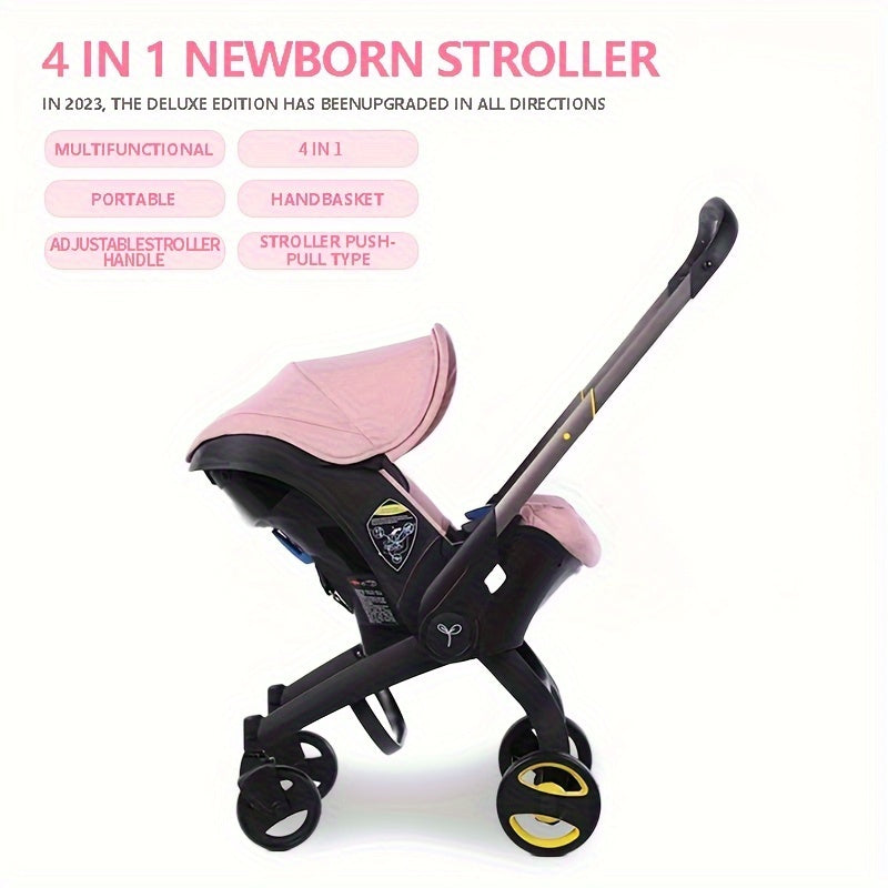 4 In 1Foldable Baby Stroller, A Good Helper For Mothers When Traveling, Shopping In Supermarkets, Baby Stroller Suitable For Christmas, Halloween, And Thanksgiving Gift