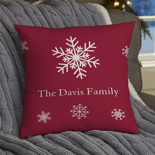 winter wonderland personalized throw pillow