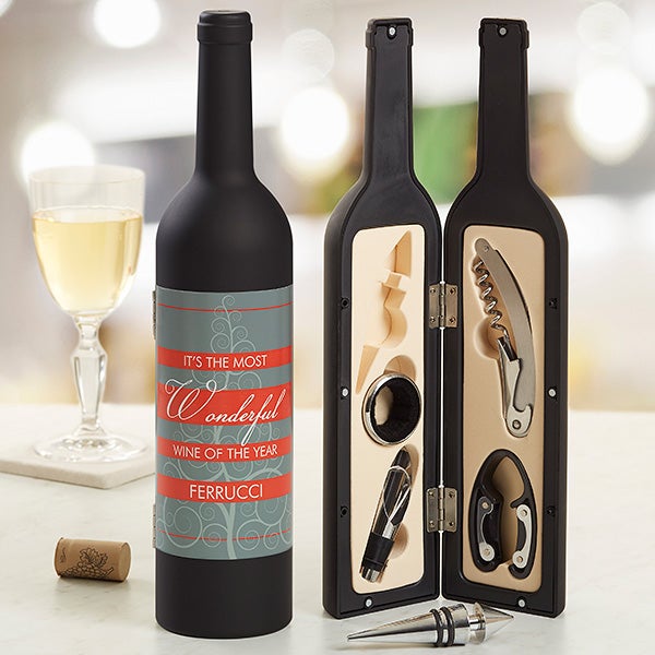 wonderful wine personalized wine accessory 5pc kit