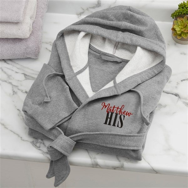 his & hers personalized sweatshirt robes