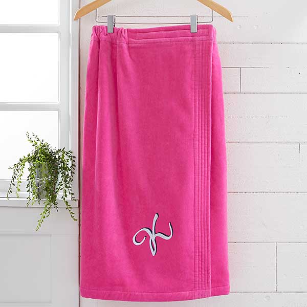bath time monogram towel wrap