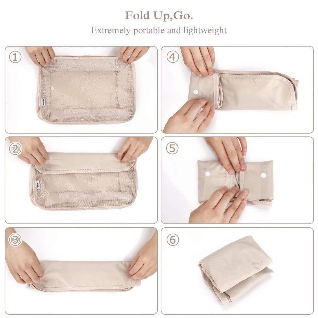 9 Set PacCubes, Lightweight Travel LuggaOrganizer With Shoe Bag, Toiletry Bag & Laundry Bag