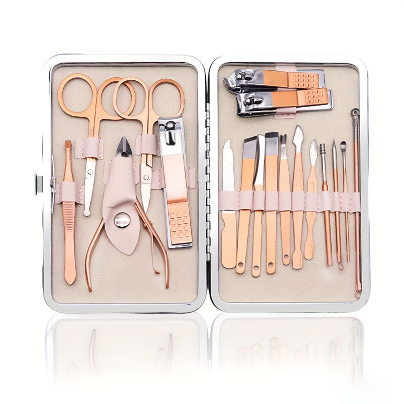7/10/12/15/18 In 1 Professional Steel Nail Clipper Pedicure& Manicure Set - All Purpose Set For Nails Daily And Salon !