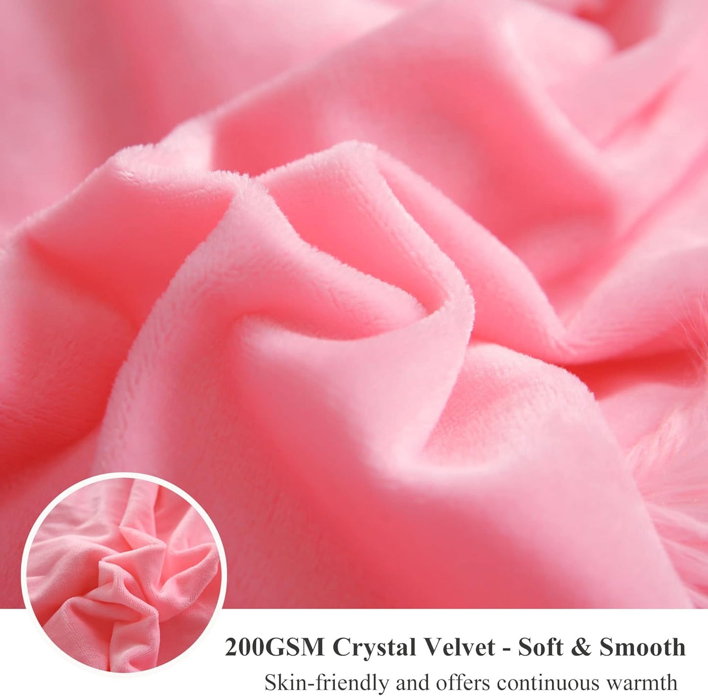 XeGe Plush Shaggy Duvet Cover, Luxury Ultra Soft Crystal Velvet Fuzzy Bedding 1PC(1 Faux Fur Duvet Cover), Fluffy Furry Comforter Cover with Zipper Closure(Queen, Light Pink)