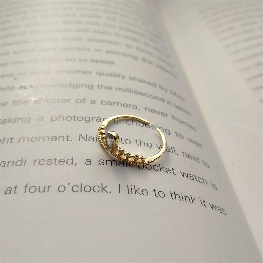 waterdrop cz crown girl 925 sterling silver adjustable ring