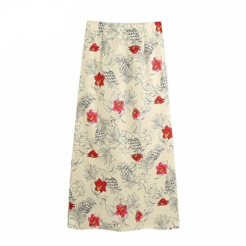 vintage bowknot midi skirt