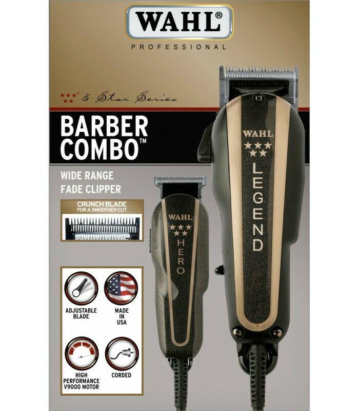WAHL Combo Professional Trimmer HERO & Hair Clipper LEGEND 5 Star Barber 220Volt