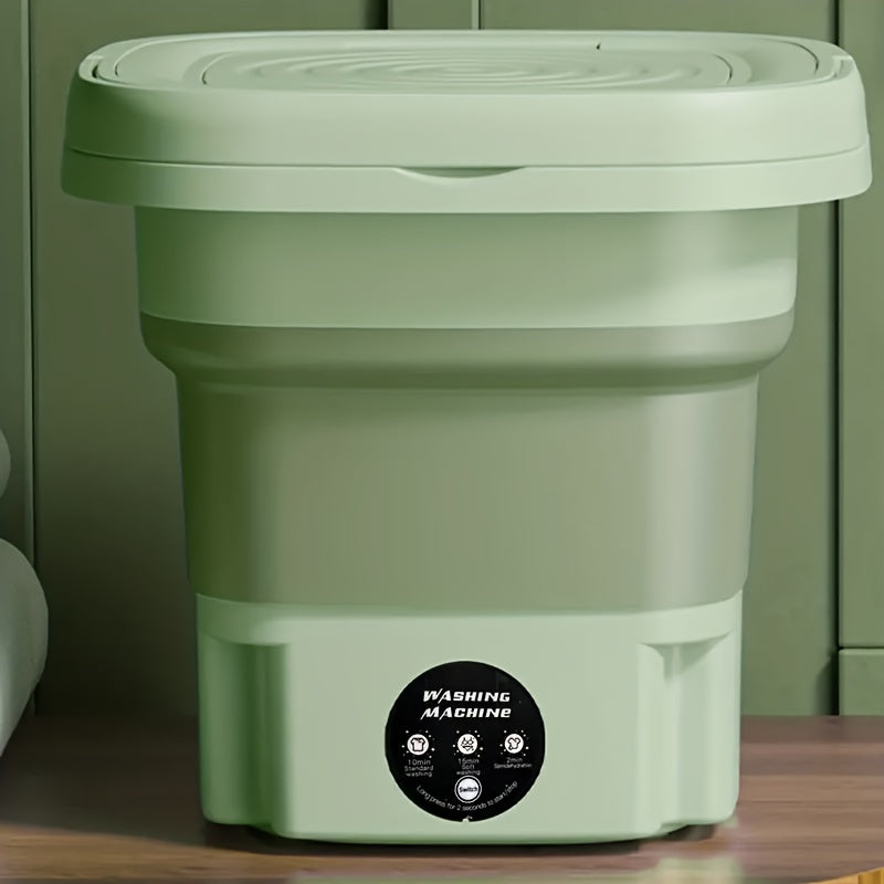 8L Foldable Mini Washing Machine: Fully Automatic Portable & Compact For Baby & Toddler Clothes, Underwear, Panties & Socks!