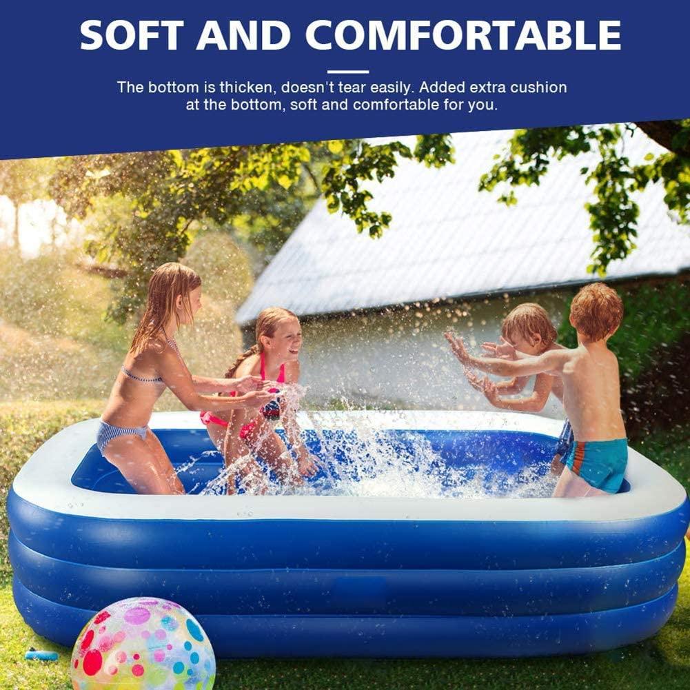 YB&GQ Summer Water Party Kiddie Paddling Pool for Kids Adult Infant,Oversize Thickened Inflatable Swimming Pool,Outdoor Easy Set Family LounPool A 130x90cm(51x35inch)