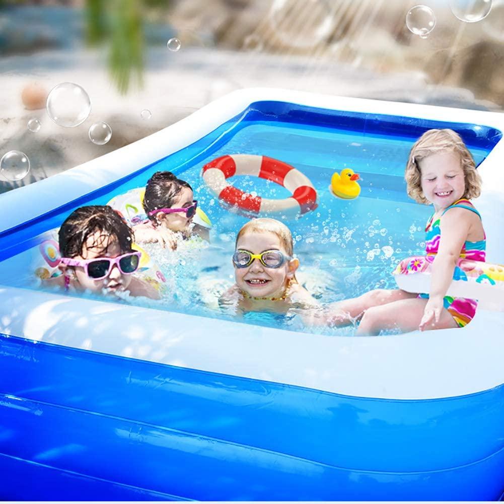 YB&GQ Summer Water Party Kiddie Paddling Pool for Kids Adult Infant,Oversize Thickened Inflatable Swimming Pool,Outdoor Easy Set Family LounPool A 130x90cm(51x35inch)