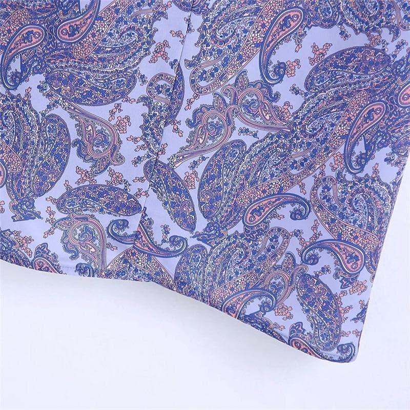 vintage high waist purple wrap midi skirt