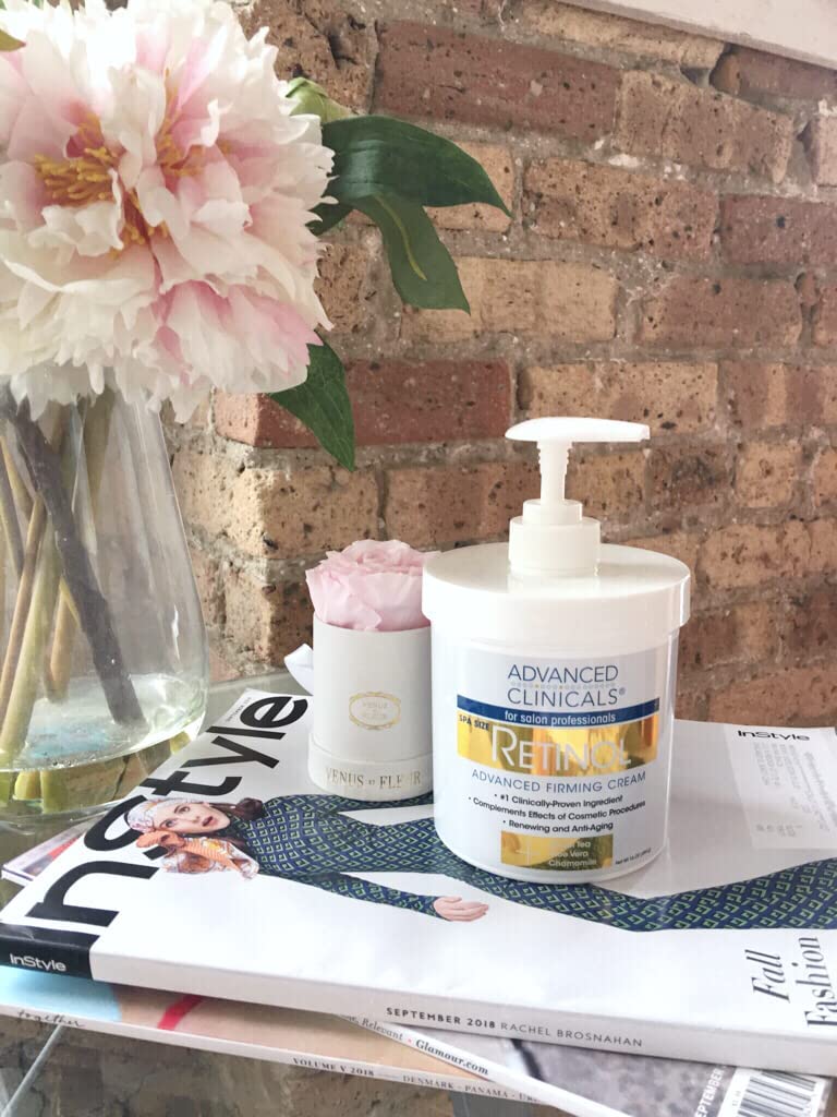 Advanced Clinicals Retinol Body Lotion Moisturizer Face Lotion & Body Cream | Crepey Skin Care Treatment | Fragrance Free Retinol Cream Targets Look Of Crepe Skin, Wrinkles, Sagging Skin, Large 16 Oz