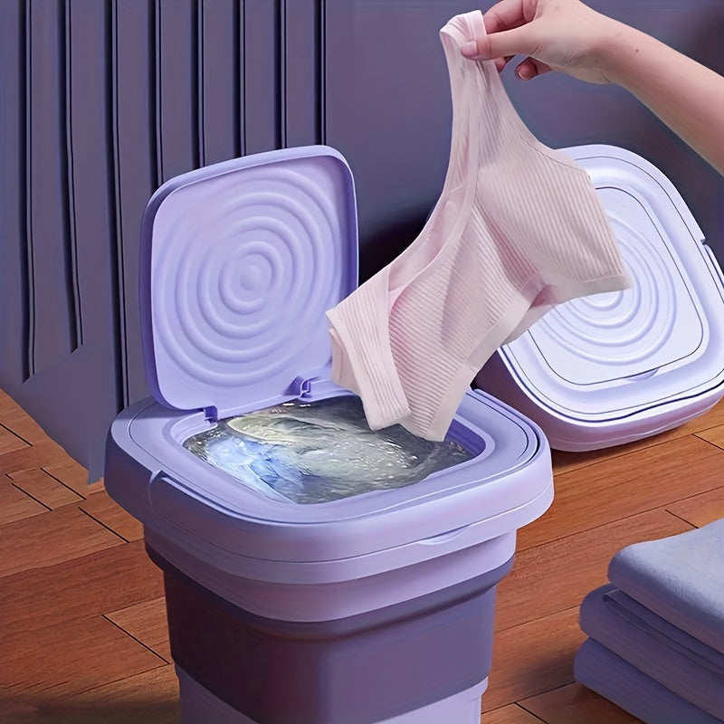 8L Foldable Mini Washing Machine: Fully Automatic Portable & Compact For Baby & Toddler Clothes, Underwear, Panties & Socks!