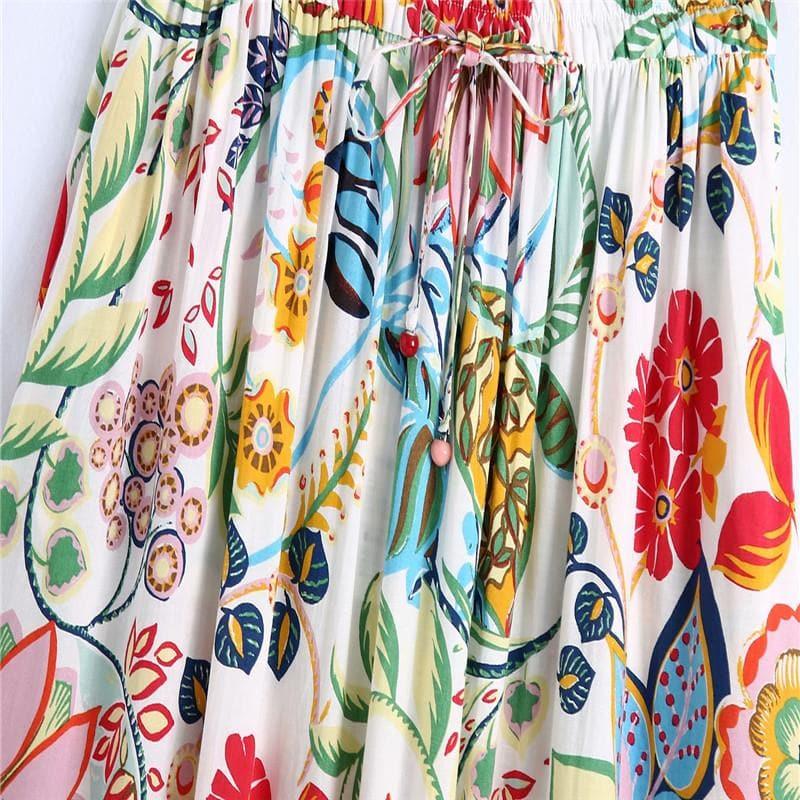 vintage high waist pleated elastic midi skirt