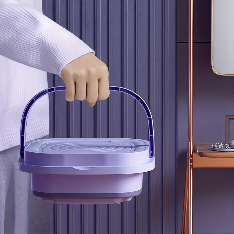 8L Foldable Mini Washing Machine: Fully Automatic Portable & Compact For Baby & Toddler Clothes, Underwear, Panties & Socks!