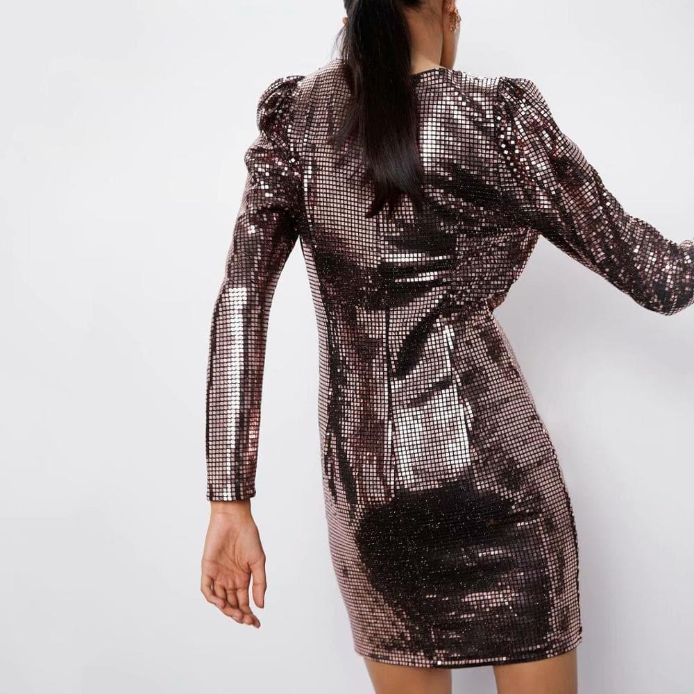 women's sequin glitter party dress