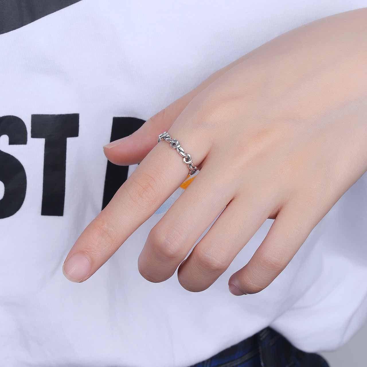 vintage twisted vine 925 sterling silver adjustable ring