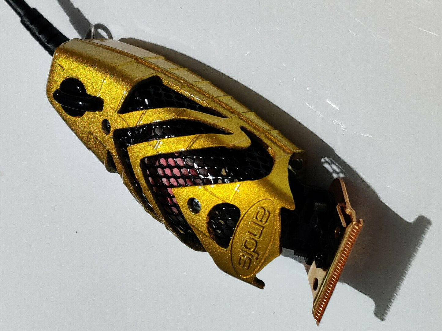 Andis T-Outliner Skelsharpened gold blade zero gap modified