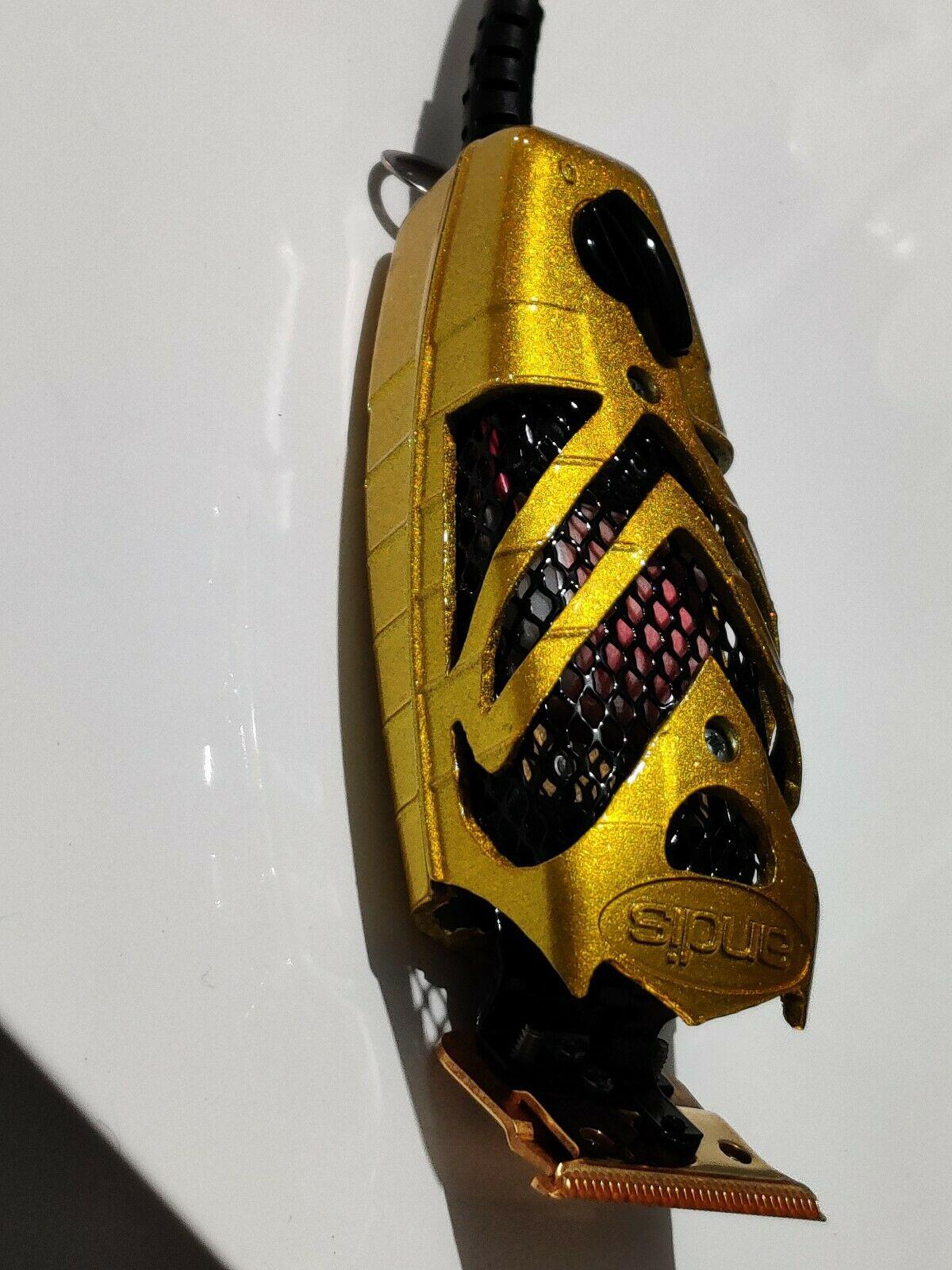 Andis T-Outliner Skelsharpened gold blade zero gap modified