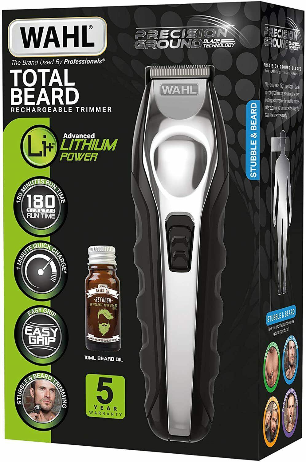 Wahl Kit Trimmer Beard With Oil Beard Use Of 180 Minute 4 Combs