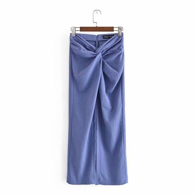 vintage textured knot summer skirt