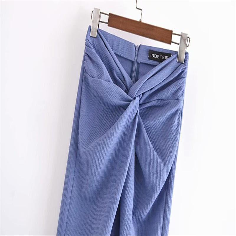 vintage textured knot summer skirt