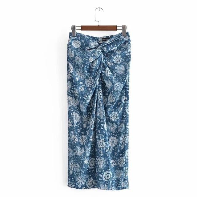 vintage textured knot summer skirt