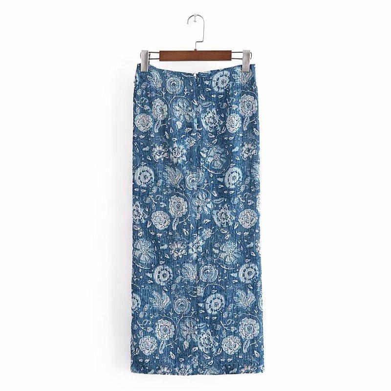 vintage textured knot summer skirt