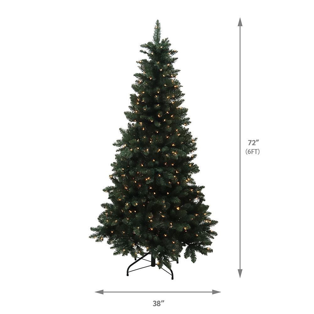 Abble Green Spruce Lighted Artificial Christmas Tree 6FT