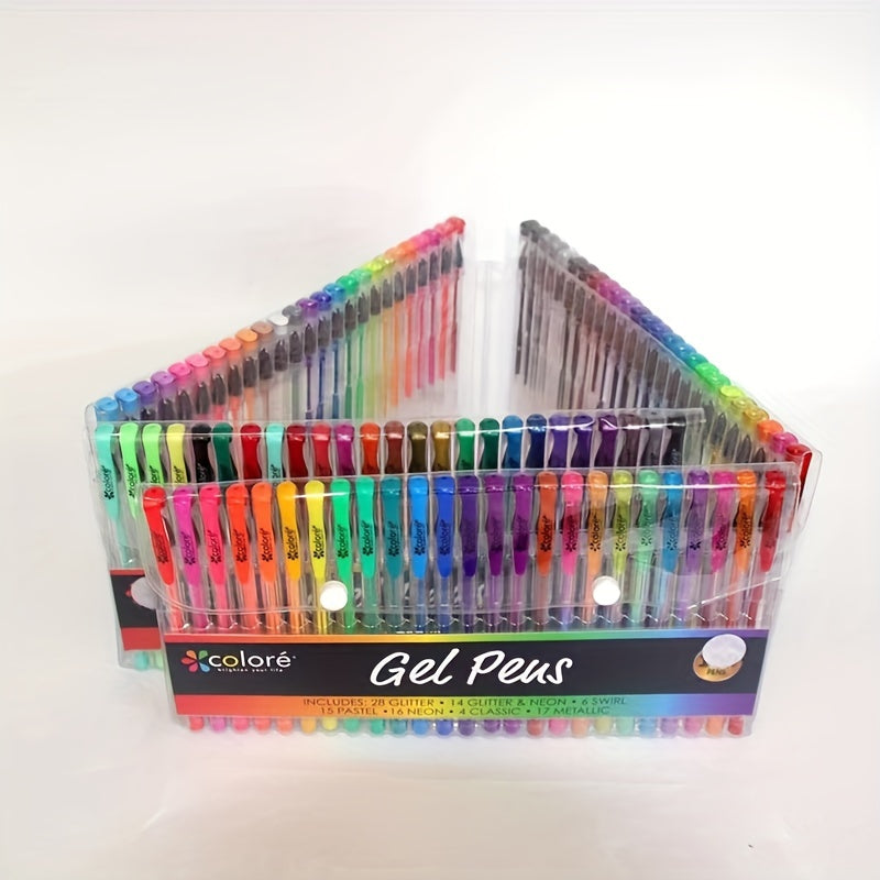 8/24/36/48/60/100pcsGelmushta Gel Pens Unique Colors (No Duplicates) Set For Adult Coloring Books Drawing With Case