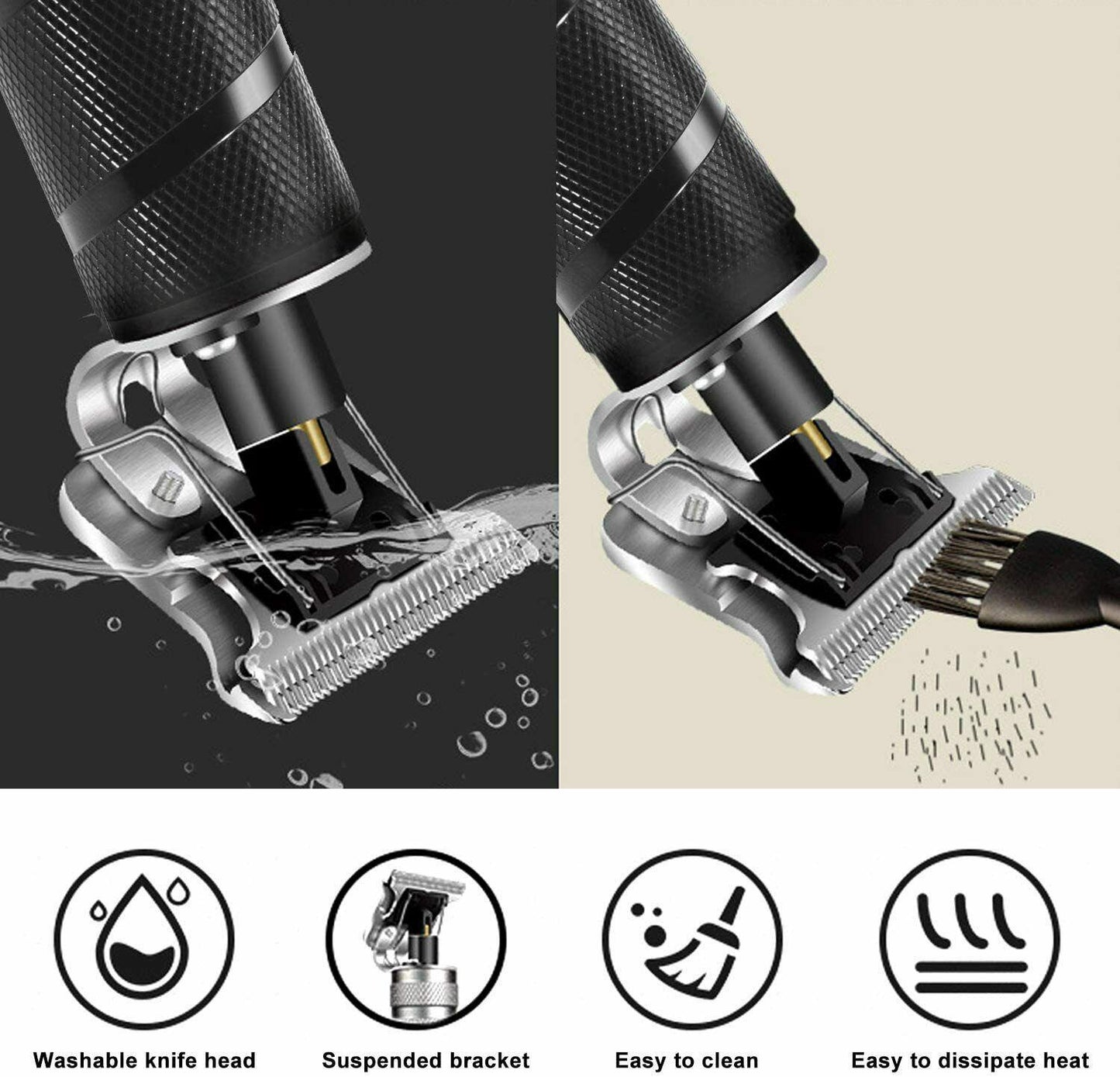 Xnuoyo Electric Hair Clippers, Trimmer Professional Mens Barber Refillable