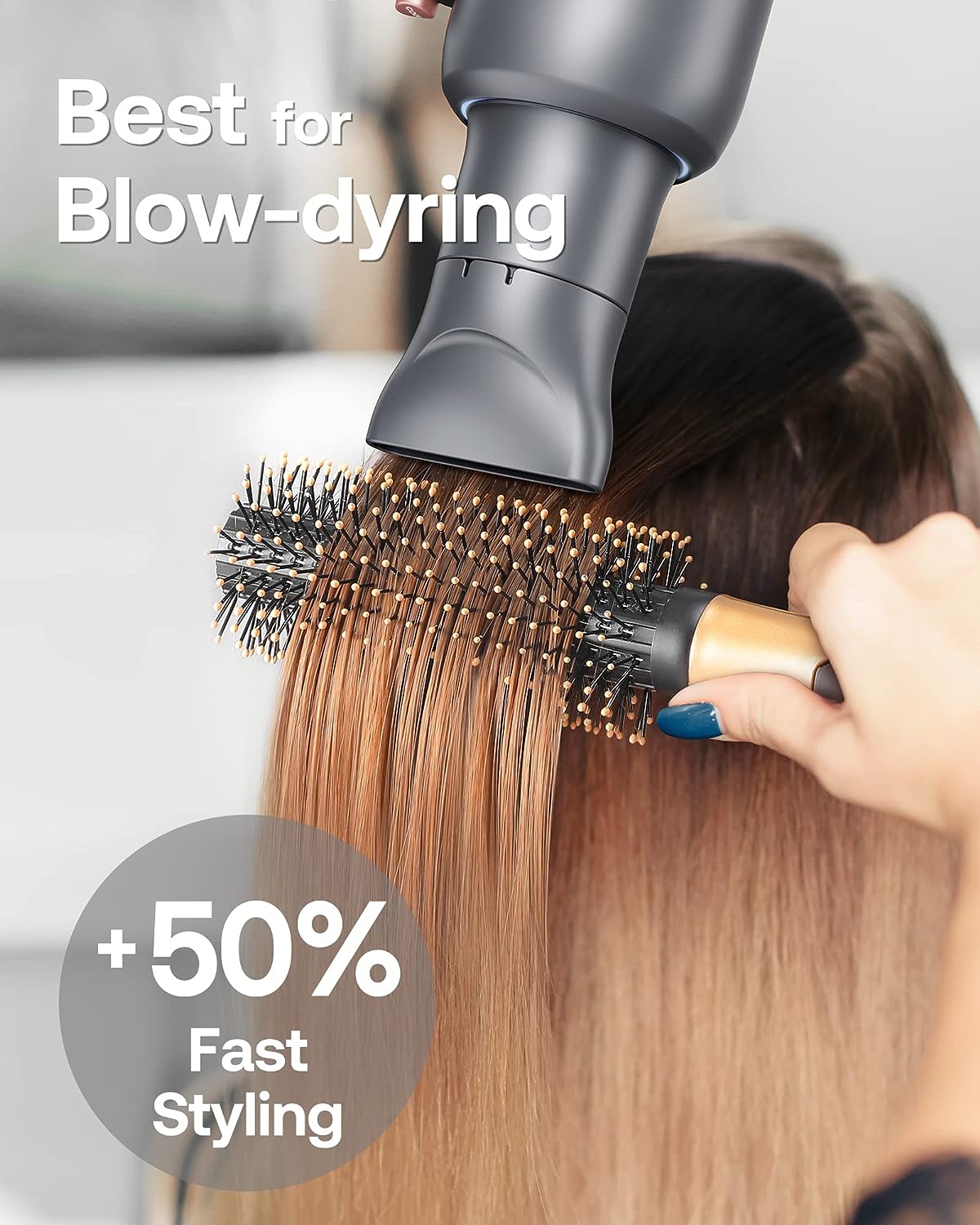 Wavytalk Diffuser Hair Dryer Blow Dryer for Women, Professional Bonnet Hair Dryer with Comb&Drying Towel, 1875W Blow Dryer Hair Dryer with Negative Ionic Hair Care, Fasting Drying Light and Low Noise