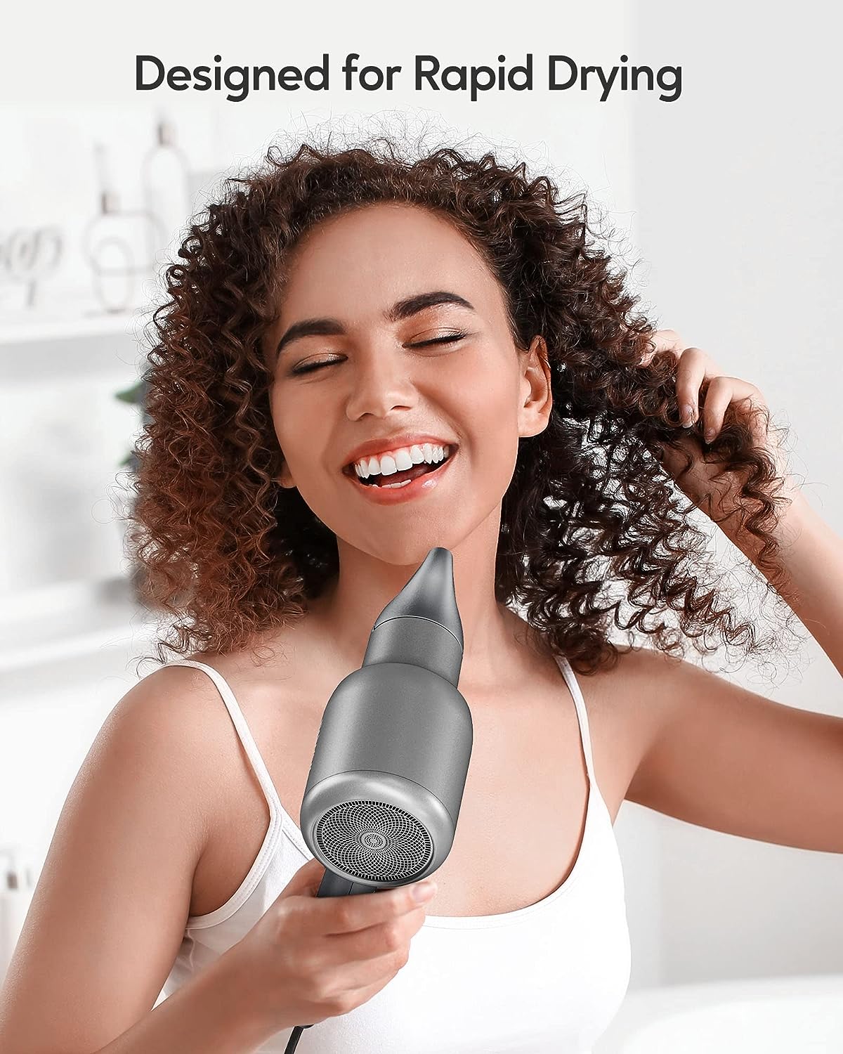 Wavytalk Ionic Hair Blow Dryer with Diffuser for Curly Hair Professional Salon Attachment Diffuser and Concentrator Nozzle for Women Styling Natural