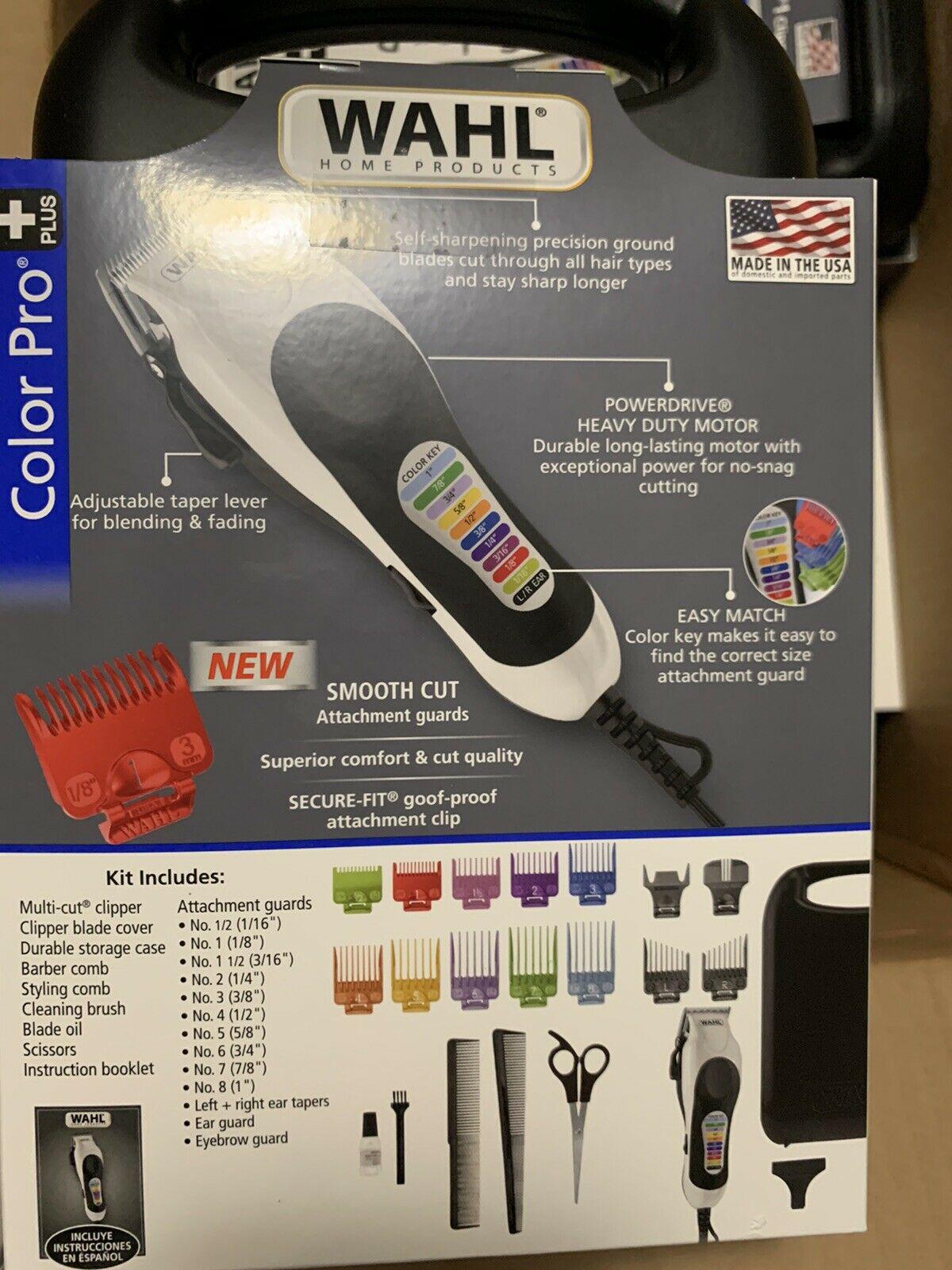 Wahl Color Pro Plus Haircut Clipper Kit - Black/Silver