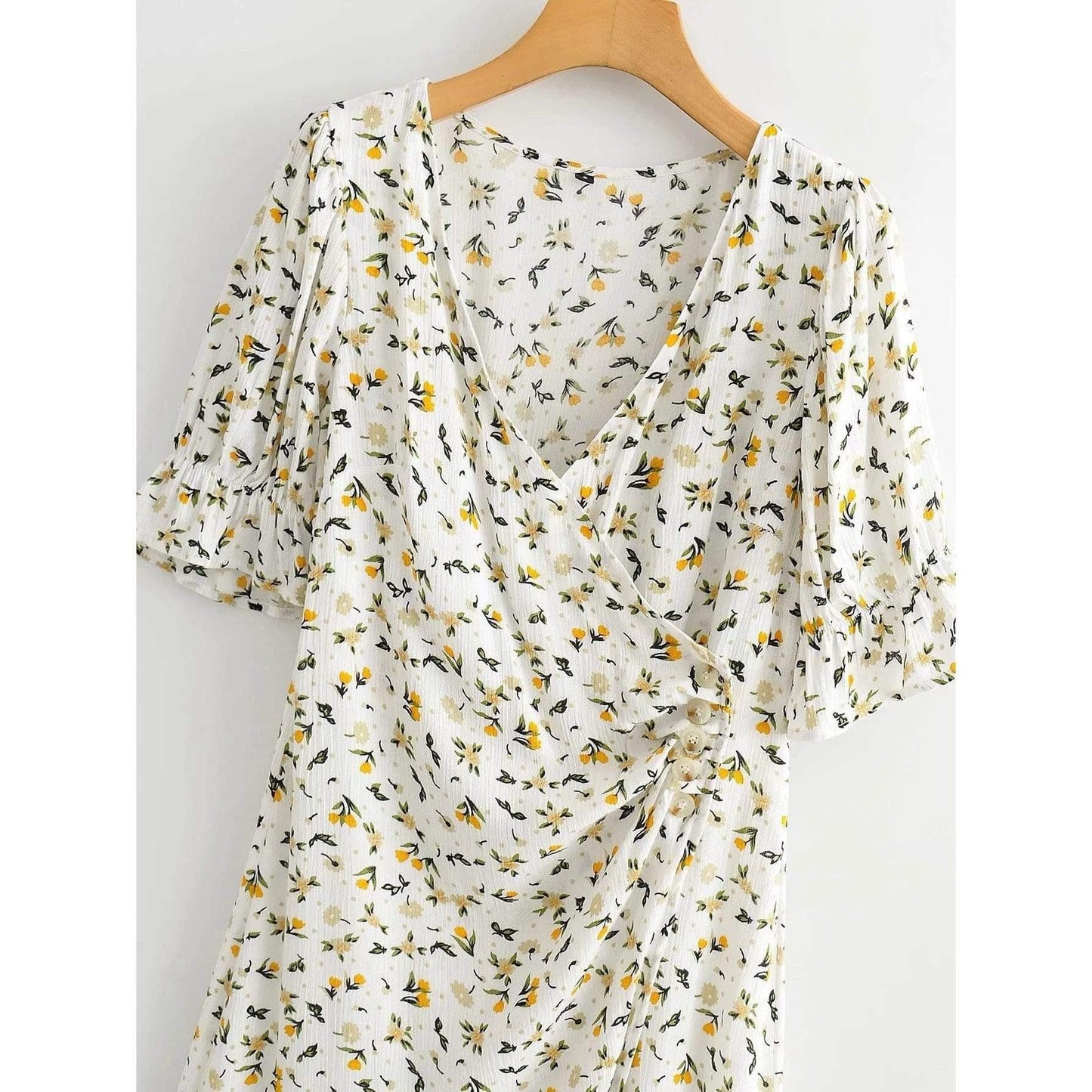 vintage white petal midi dress