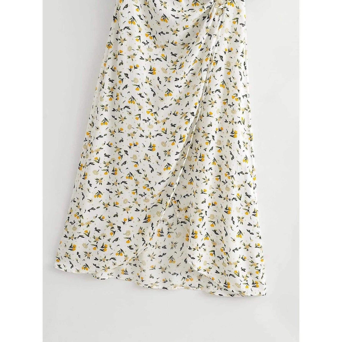 vintage white petal midi dress