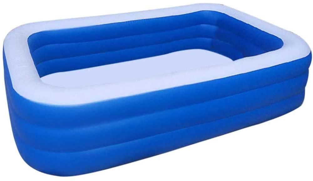Zakjj Pools for Kids and Adults Pool Full-Sized Kiddie for Summer Water Party, Baby Pool, Family Swimming Outdoor, Garden, Backyard, Ages 5+,M(71''x56''x24'')