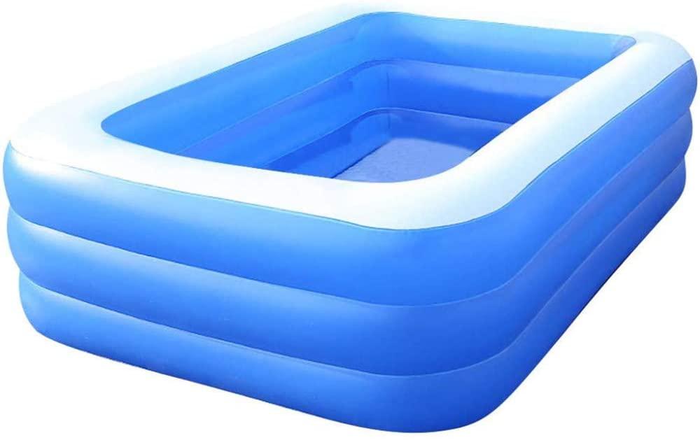 Zakjj Pools for Kids and Adults Pool Full-Sized Kiddie for Summer Water Party, Baby Pool, Family Swimming Outdoor, Garden, Backyard, Ages 5+,M(71''x56''x24'')